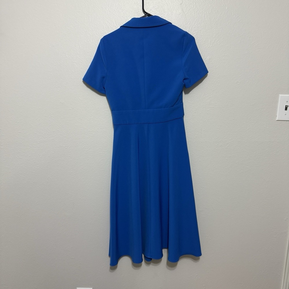 Black Halo Short Sleeve Fit & Flare Midi Dress Vintage Inspired Retro 50s Luxe - Picture 6 of 10